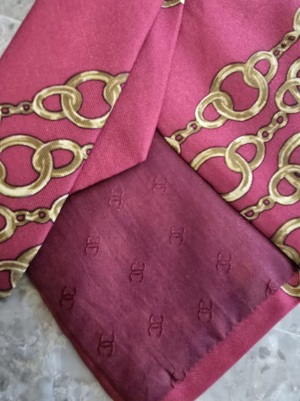 Chanel Chain Link Silk Tie